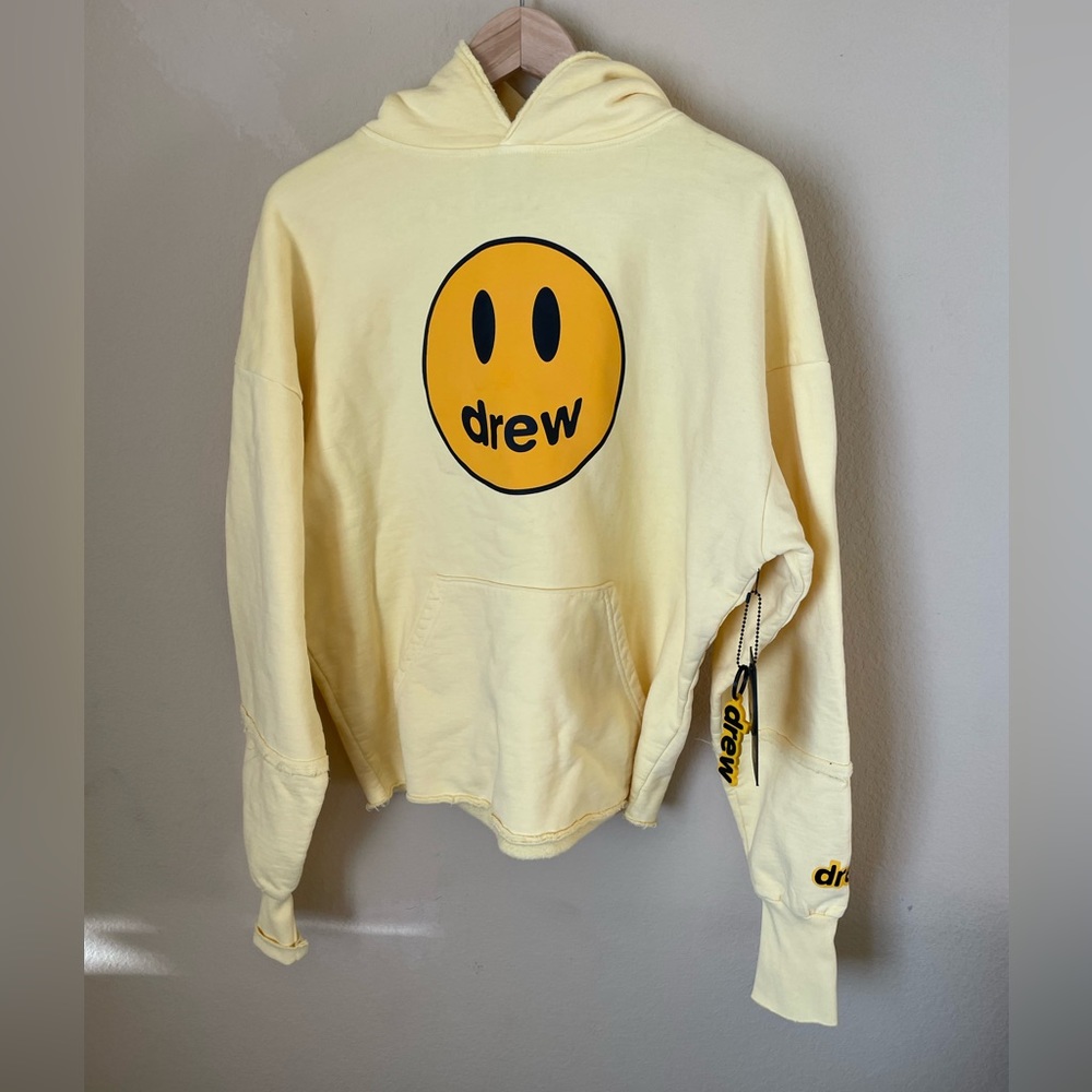 Drew House deconstructed mascot hoodie - Light Yellow